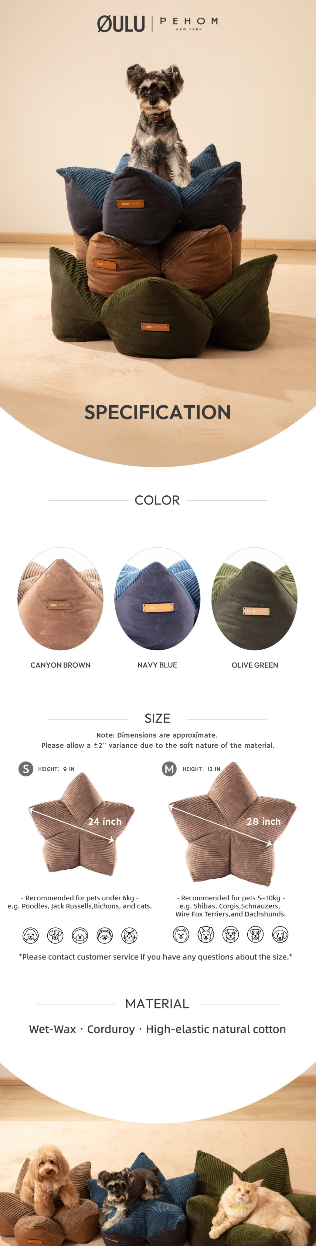 Calming Cuddle Pet Bed (Ultra Soft & Cozy)