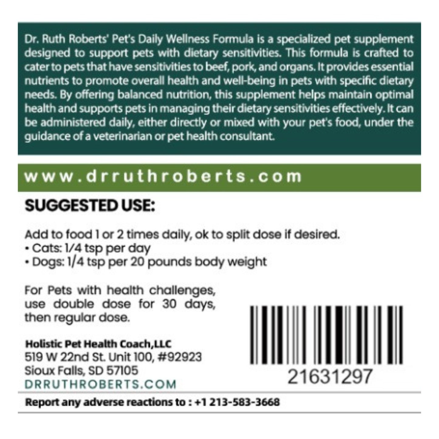 Daily Pet Wellness Formula (Allergy Support)
