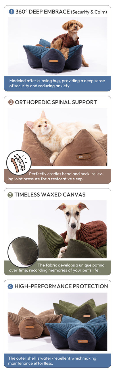 Calming Cuddle Pet Bed (Ultra Soft & Cozy)